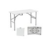 Mesa Dobrável Tipo Maleta Prática e Durável 122x60cm Branca - WAW Design - 1