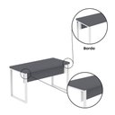 Ver imagem 7 de Mesa Escritório 1500x600x750mm M150-60pe40tub Grafito-branco