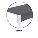 Ver mais imagens de Mesa Escritório 1500x600x750mm M150-60pe40tub Grafito-branco