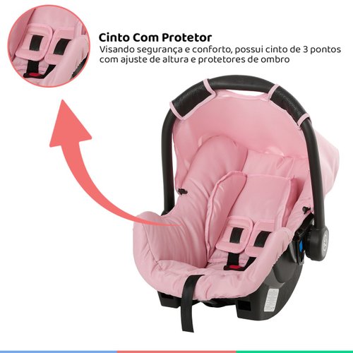 Cadeira para Carro Cocoon Rosa Bebê Galzerano na Lojas Cerentini - Casa &  Decor em até 12x