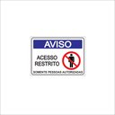 Ver imagem 1 de Placa - Acesso Restrito - 20cm X 15cm