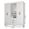 Guarda Roupa Casal Capela Lite Branco Brilho - Móveis Leão - 2