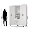 Guarda Roupa Casal Capela Lite Branco Brilho - Móveis Leão - 3