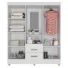 Guarda Roupa Casal Capela Lite Branco Brilho - Móveis Leão - 4