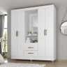 Guarda Roupa Casal Capela Lite Branco Brilho - Móveis Leão - 5