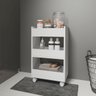 Carrinho Organizador Multifuncional para Banheiro 39 x 64 Cm Prateleiras MDP Branco 0551 - MENU - 1