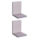 Ver imagem 2 de Kit 2 Prateleiras Buzios 15 X 12cm Cinza Claro