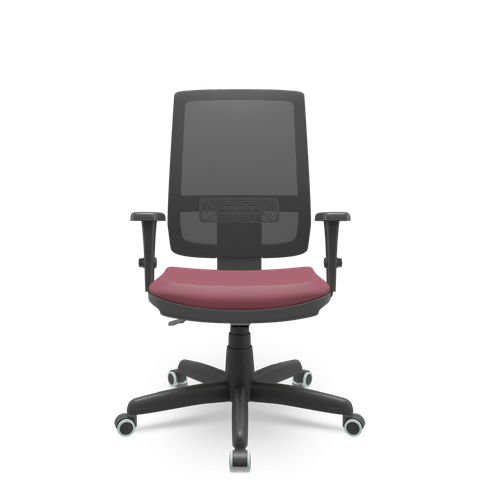 Cadeira Brizza 3d Pp Backplax Plaxmetal - Sintético Vinho