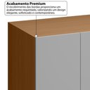 Ver imagem 6 de Guarda-Roupa Solteiro com 4 Portas e 3 Gavetas 137,5cm Multimóveis Crrui-GRP120 Madeirado/Cinza