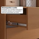 Ver imagem 3 de Guarda-Roupa Solteiro com 4 Portas e 3 Gavetas 137,5cm Multimóveis Crrui-GRP120 Madeirado/Cinza