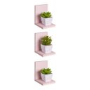 Ver imagem 1 de Kit 3 Prateleiras Buzios 15 X 12cm Rosa Claro
