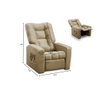 Poltrona do Papai Reclinável Itália Suede Bege Adonai Estofados - 3