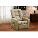 Ver imagem 1 de Poltrona do Papai Reclinável Itália Suede Bege Adonai Estofados