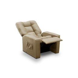 Poltrona do Papai Reclinável Itália Suede Bege Adonai Estofados - 2