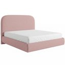 Ver imagem 2 de Cama Queen Flutuante com Cabeceira 160cm Aura W01 Linho Rosa - Lyam Decor