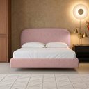 Ver imagem 3 de Cama Queen Flutuante com Cabeceira 160cm Aura W01 Linho Rosa - Lyam Decor