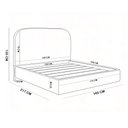 Ver imagem 6 de Cama Queen Flutuante com Cabeceira 160cm Aura W01 Linho Rosa - Lyam Decor