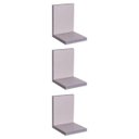 Ver imagem 2 de Kit 3 Prateleiras Buzios 15 X 12cm Cinza Claro