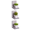 Ver imagem 1 de Kit 3 Prateleiras Buzios 15 X 12cm Cinza Claro