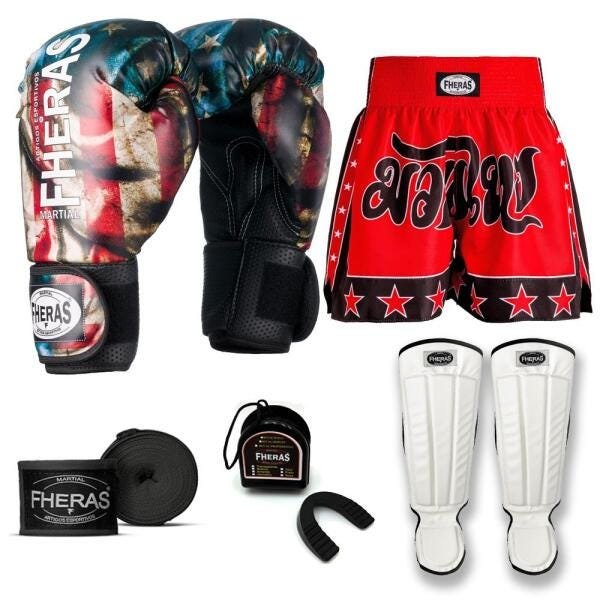 Kit Boxe Muay Thai Fheras Top EUA (03000967) - 1