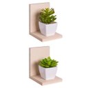 Ver imagem 1 de Kit 2 Prateleiras Buzios 15 X 12cm Bege Claro