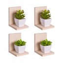 Ver imagem 1 de Kit 4 Prateleiras Buzios 15 X 12cm Bege Claro