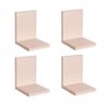 Kit 4 Prateleiras Buzios 15 X 12cm Bege Claro - 2