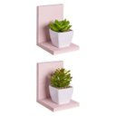 Ver imagem 1 de Kit 2 Prateleiras Buzios 15 X 12cm Rosa Claro