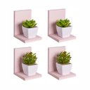Ver imagem 1 de Kit 4 Prateleiras Buzios 15 X 12cm Rosa Claro