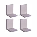 Ver imagem 2 de Kit 4 Prateleiras Buzios 15 X 12cm Cinza Claro