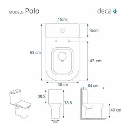 Assento Sanitário Almofadado Astra Polo Branco para Vaso Deca - 3 Assento Sanitário Almofadado Astra Polo Branco para Vaso Deca - 3