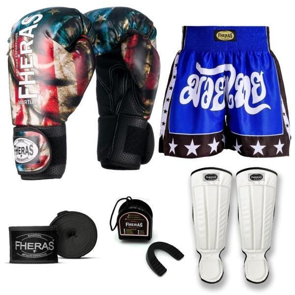 Kit Boxe Muay Thai Fheras Top EUA (03000971) - 1