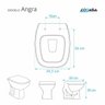 Assento Sanitário Almofadado Astra Angra Branco para Vaso Logasa - 3