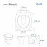 Assento Sanitário Astra com Amortecedor Hawaii Branco para Vaso Mondialle - 3