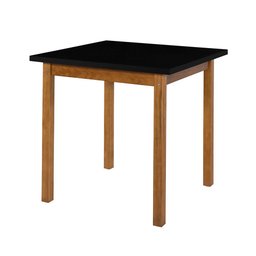 Mesa de Jantar Base Madeira Maciça com 2 Cadeiras Elisa Ideal para Apartamenteo 80x80 Preto - 3