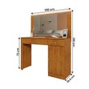 Ver imagem 4 de Penteadeira Camarim Nina Quarto com 2 Gavetas 1 Porta e Led