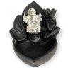 Incensário Cascata Flor Grande Ganesh Livro Branco 10cm - 1
