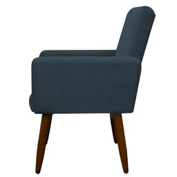 Cadeira Poltrona Sala Escritorio Recepção Nina Suede Azul Marinho Herrero - 4