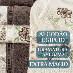 Jogo C/ 05 Pecas Toalha Gigante Aile Toalhão 100% Algodão Super Grossa:marrom - 3