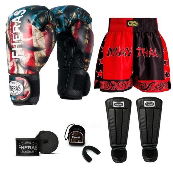 Kit Boxe Muay Thai Fheras Top EUA (03000988) - 1
