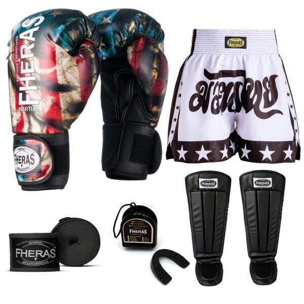 Kit Boxe Muay Thai Fheras Top EUA (03000993) - 7