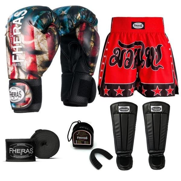 Kit Boxe Muay Thai Fheras Top EUA (03000994) - 1