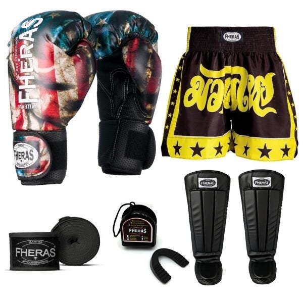 Kit Boxe Muay Thai Fheras Top EUA (03000997) - 6