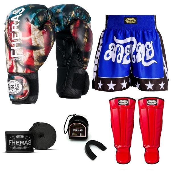 Kit Boxe Muay Thai Fheras Top EUA (03001030) - 1