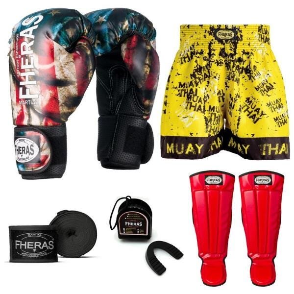 Kit Boxe Muay Thai Fheras Top EUA (03001032) - 1