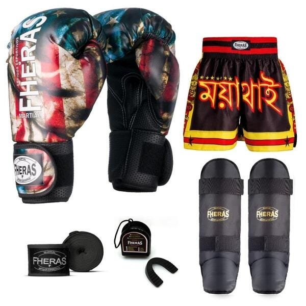 Kit Boxe Muay Thai Fheras Top EUA (03001033) - 1