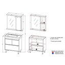 Ver imagem 4 de Gabinete de Banheiro com Cuba e Espelheira com Led 79,5cm Multimóveis Cr10131 Branco-legno Crema