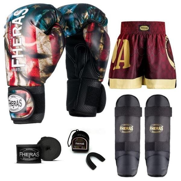 Kit Boxe Muay Thai Fheras Top EUA (03001034) - 7