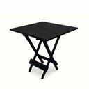 Ver imagem 2 de Conjunto Mesa Dobrável 70x70 6 Ripas com 4 Cadeiras Preta com Assento Polipropileno - Branco