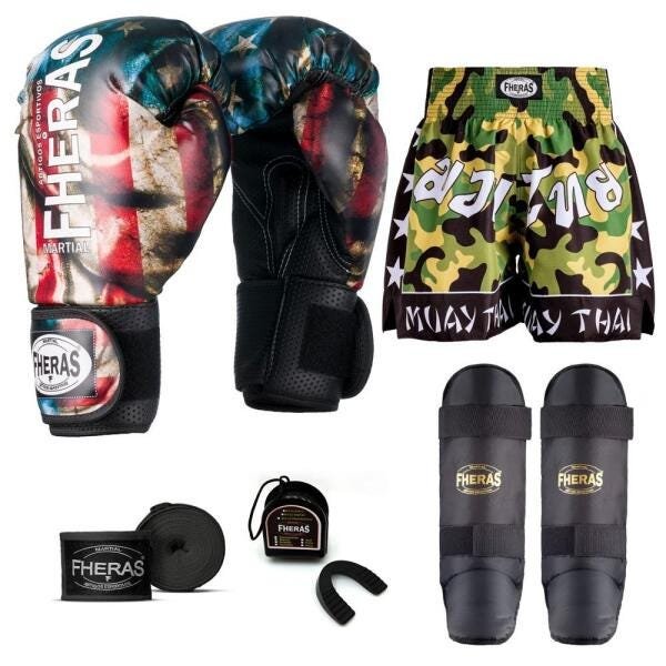 Kit Boxe Muay Thai Fheras Top EUA (03001042) - 7